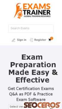 examstrainer.com mobil vista previa