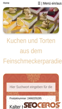 feinschmeckerparadies.com/kuchen-torten.php mobil vista previa