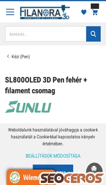 filanora.eu/sl800oled-3d-pen-feher-filament-csomag-807 mobil 미리보기