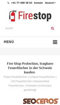 fire-stop.ch/de mobil Vorschau