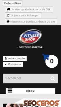 fitness-shop.fr mobil náhľad obrázku