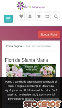 floriintimisoara.eu/flori-sfanta-maria mobil náhled obrázku