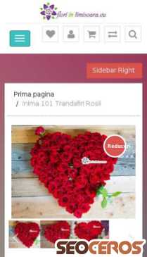 floriintimisoara.eu/inima-101-trandafiri-rosii mobil előnézeti kép