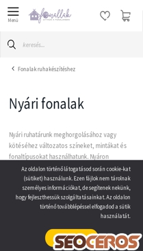 fonallak.hu/fonalak-felhasznalas-szerint/fonalak-ruhakesziteshez/nyari-fonalak-528 mobil obraz podglądowy