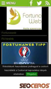 fortunaweb.hu mobil előnézeti kép
