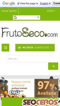 frutoseco.com mobil förhandsvisning