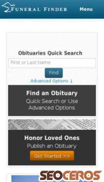 funeralfinder.com mobil obraz podglądowy