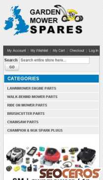 gardenmowerspares.co.uk mobil preview