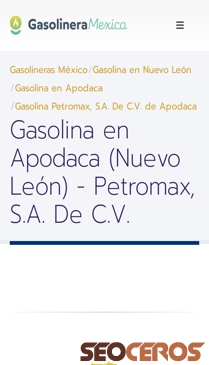 gasolineramexico.com/precio-gasolina-en-apodaca/petromax-s-a-de-c-v mobil előnézeti kép