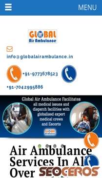 globalairambulance.in mobil preview