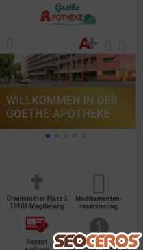 goetheapotheke.info mobil Vorschau