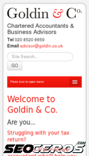 goldin.co.uk mobil anteprima