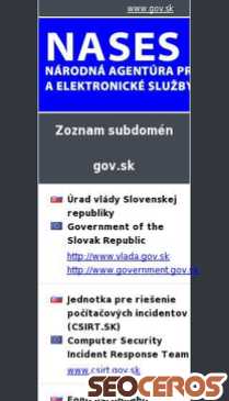 gov.sk mobil Vorschau
