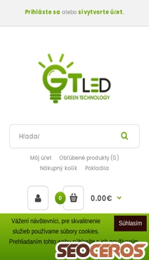 gtled.sk mobil vista previa