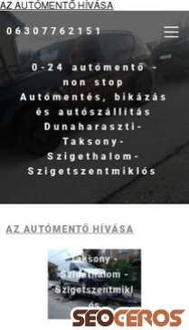 hazaviszlek-automento.eu/automentes-es-autoszallitas-dunaharaszti mobil prikaz slike