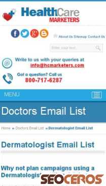 hcmarketers.com/dermatologist-email-list mobil preview