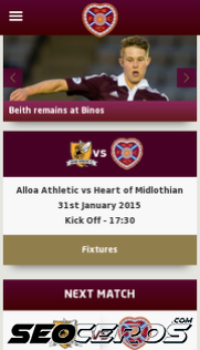 heartsfc.co.uk mobil preview