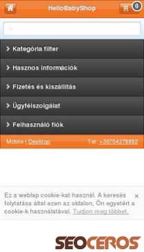 hellobabyshop.hu mobil náhľad obrázku
