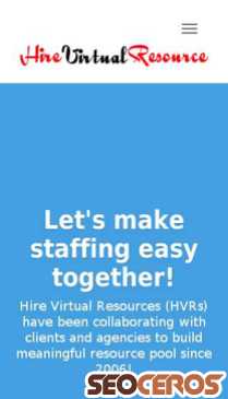 hirevirtualresource.com mobil előnézeti kép