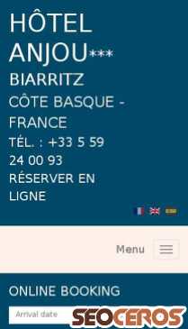 hotel-anjou-biarritz.com mobil Vista previa