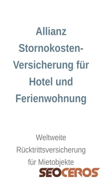 hotel-stornokosten-versicherung.de mobil Vorschau