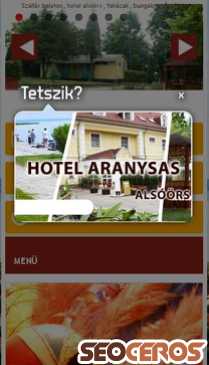 hotelaranysas.hu mobil előnézeti kép