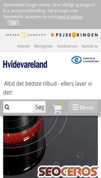 hvidevareland.dk/glaskeramiske-kogeplader mobil előnézeti kép