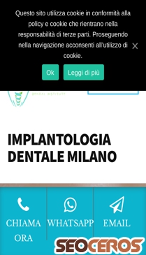 implantologiadentalemilano.com mobil vista previa