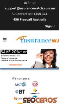 insurancewatch.com.au mobil előnézeti kép