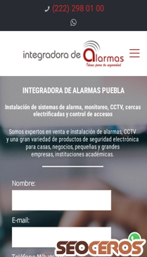 integralarm.com.mx mobil előnézeti kép