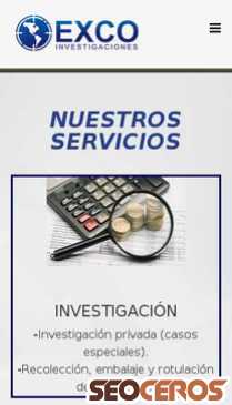 investigacionesexco.com mobil náhľad obrázku