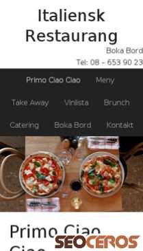 italienskrestaurang.com mobil previzualizare