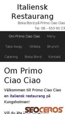 italienskrestaurang.nu mobil förhandsvisning