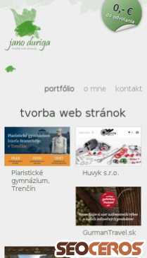 janoduriga.sk mobil előnézeti kép