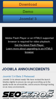 joomla.org mobil vista previa