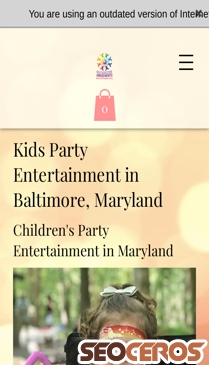 kaleidoscopeamusements.com/kids-party-entertainment-baltimore mobil előnézeti kép