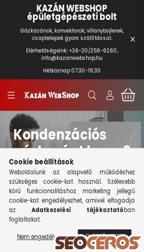 kazanwebshop.hu mobil előnézeti kép
