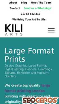 kiliarts.co.uk/large-format-printing mobil previzualizare
