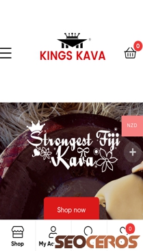 kingskava.co.nz mobil előnézeti kép
