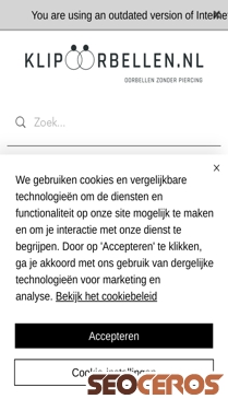 klipoorbellen.nl mobil förhandsvisning