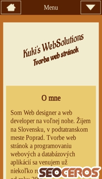 kukis.sk mobil vista previa