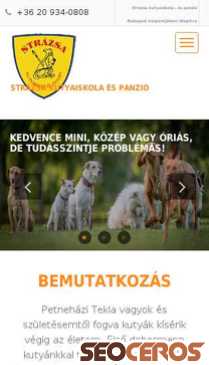 kutyaiskola-strazsa.hu mobil náhľad obrázku