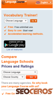 languagecourse.net mobil förhandsvisning