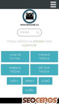 lemurak.cz mobil előnézeti kép