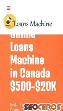 loansmachine.ca mobil előnézeti kép