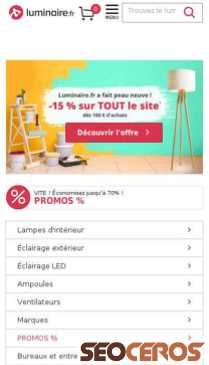luminaire.fr mobil preview