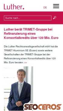 luther-lawfirm.com mobil Vorschau