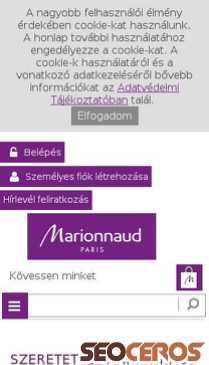 marionnaud.hu mobil preview