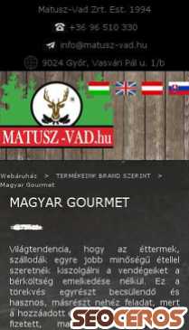 matusz-vad.hu mobil preview