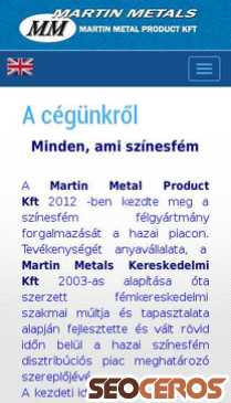 metalproduct.hu mobil preview